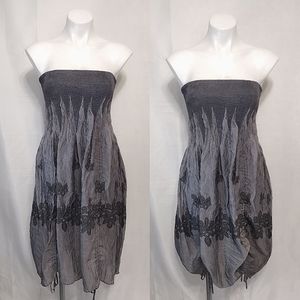 Anthropologie Lapis Boho Resortwear Adjustable Hem Convertible Skirt Dress OS